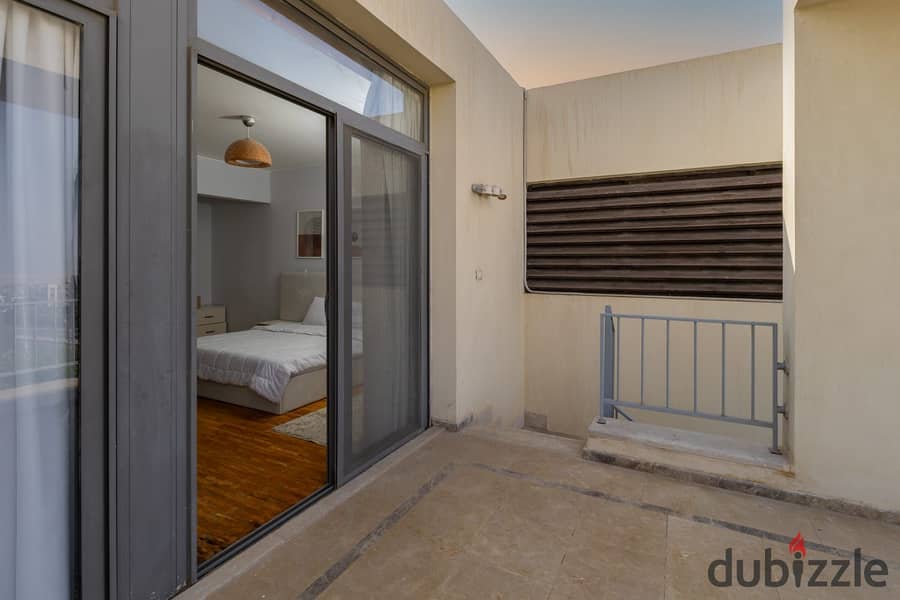 Furnished townhouse corner with swimming pool for rent in Allegria SODIC Sheikh Zayed 8