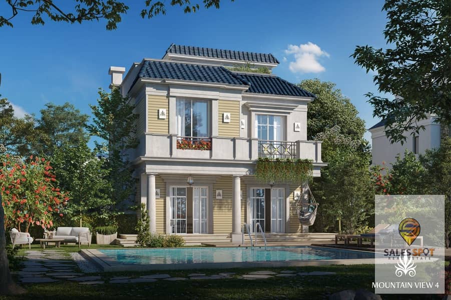 بسعر شقه فيلا garden villa بموقع مميز  وفيو على جاردن وبحيرات فى كمبوند كينجز واى Kings way فى اكتوبر مشروع لماونتن فيو بالتوسعات الشماليه 7