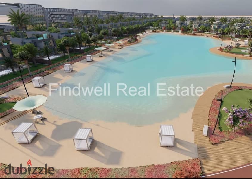 فيلا مستقله للبيع فى كمبوند سيلفر ساندس الساحل الشمالى تشطيب كامل فيو لاجون North Coast / Silver Sands 1