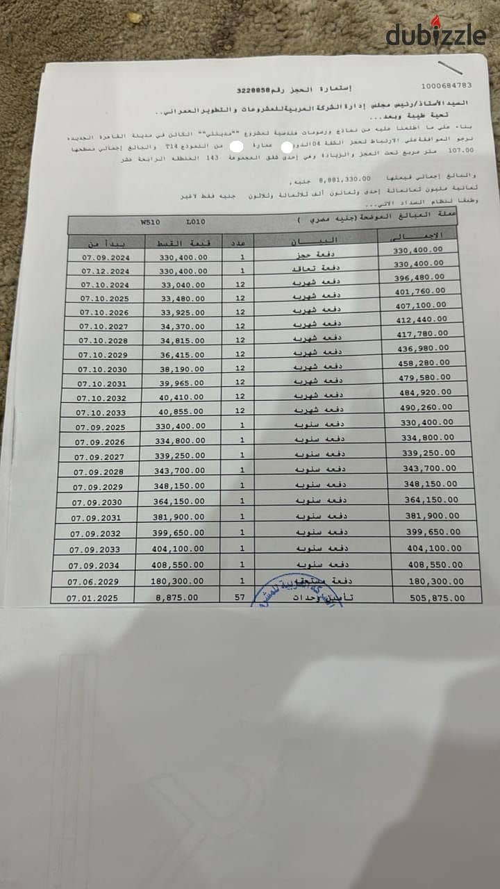 للبيع فى الB14 بمدينتى طرفية , فيو وايد جاردن , على الخدمات مباشر , أعلى تميز L010 , اقساط على 10 سنوات 1