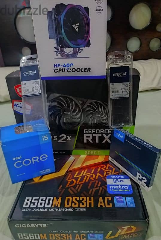 Rtx 3060 Ti 8GB GDDR6+Intel i5 11600 4.8GHZ كيسه كامله بدون تجزئه 1