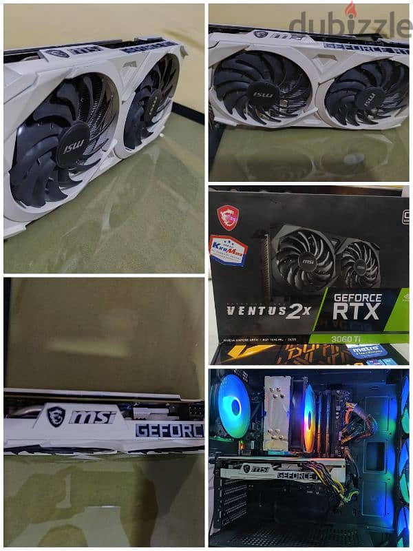 Rtx 3060 Ti 8GB GDDR6+Intel i5 11600 4.8GHZ كيسه كامله بدون تجزئه 8