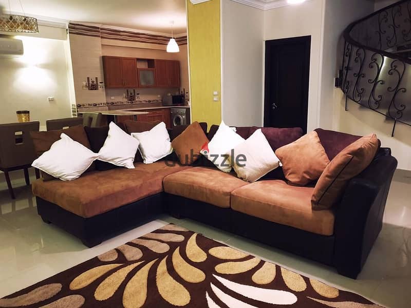 Apartment for rent Fully finished with ac Modern furniture Fifth settlement 2