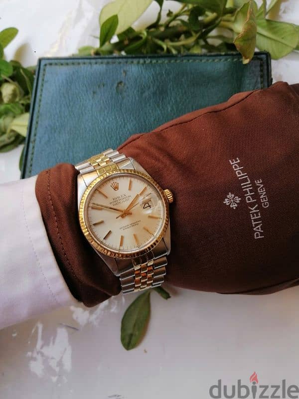 rolex date just half gold 5