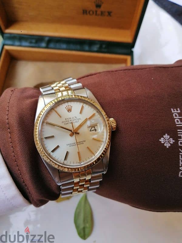 rolex date just half gold 10