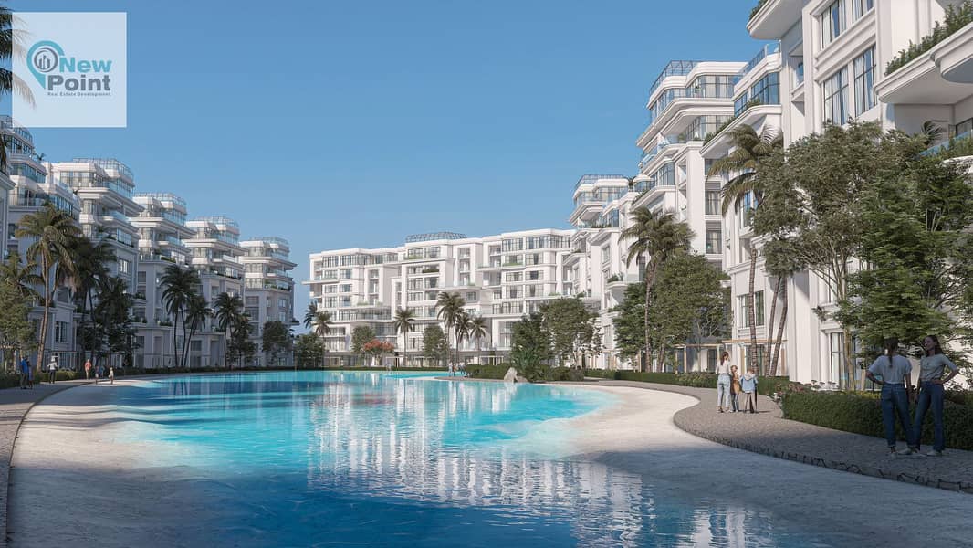 Apartment for sale directly on the lagoon in the New Administrative Capital, with installments over 8 years 6