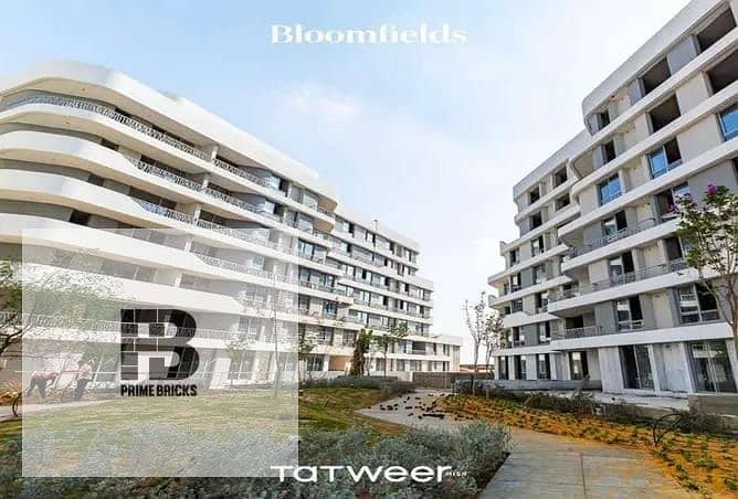 For sale  with a 10-year installment plan. Fully finished apartment, 105 square meters in Bloomfields, Mostakbal City, 10