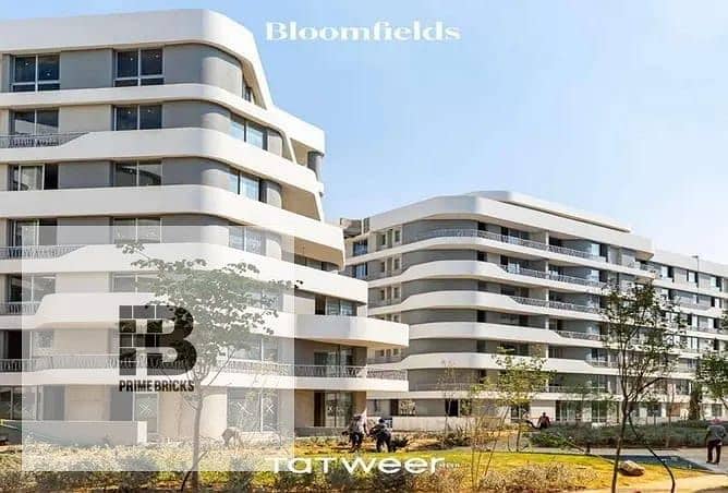 For sale  with a 10-year installment plan. Fully finished apartment, 105 square meters in Bloomfields, Mostakbal City, 13