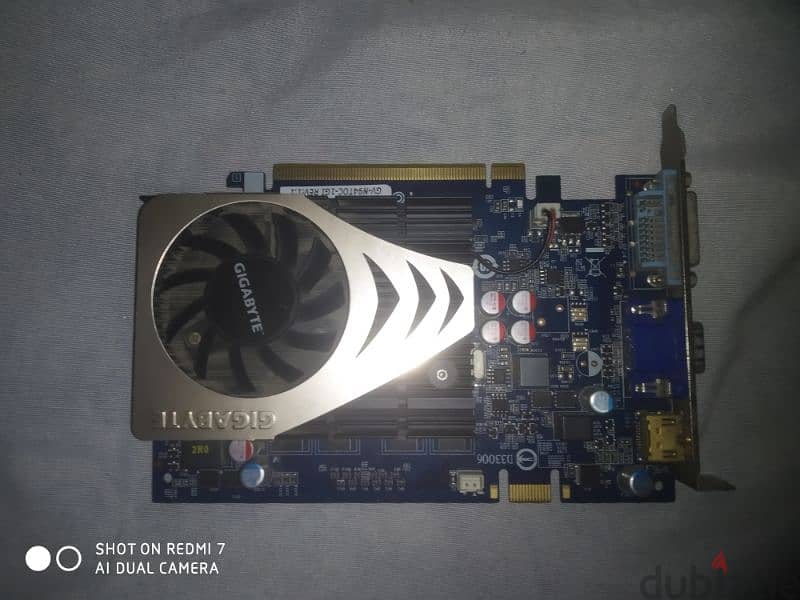 كارت شاشة geforce 9400 gt 1gb+معالج intel core 2duo e7500 2.93ghz 2