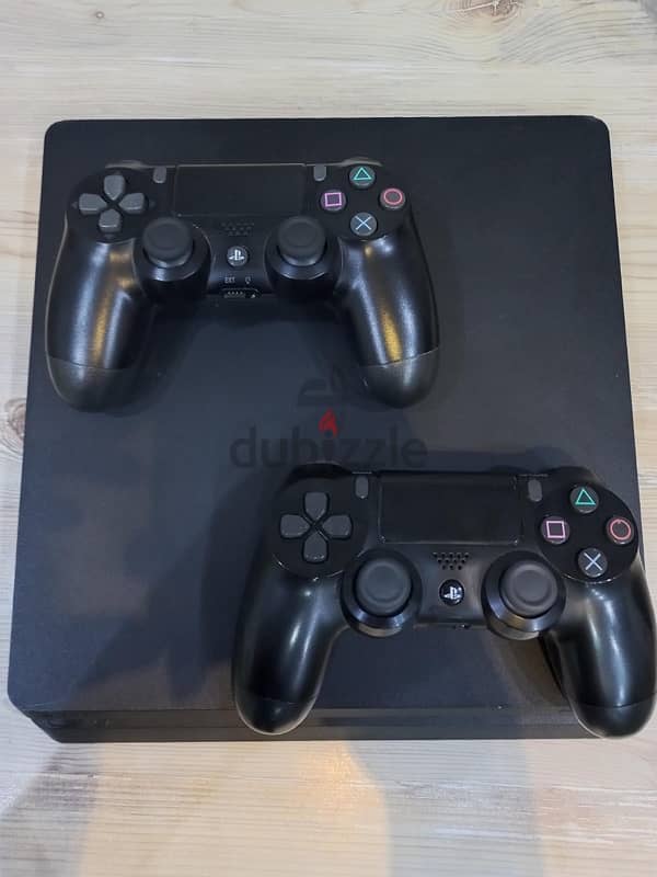 ps4 slim 500gb/ دراعين اصلين /fc25 /cd gta5 1