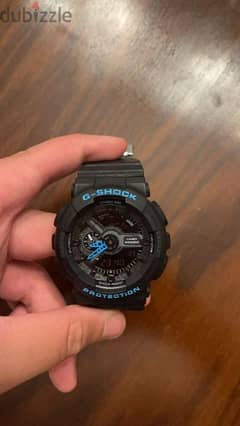 casio g shock water resistant GA-110LN-1A black and blue 0