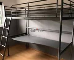 IKEA bed with desk - ايكيا و مكتب