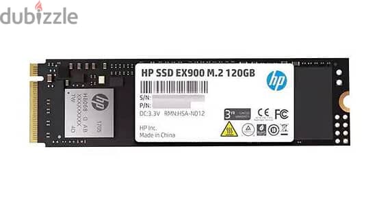 هارد 120 جيجا - HP EX900 120GB SSD M. 2 x4 PCIe 3.0/ NVMe