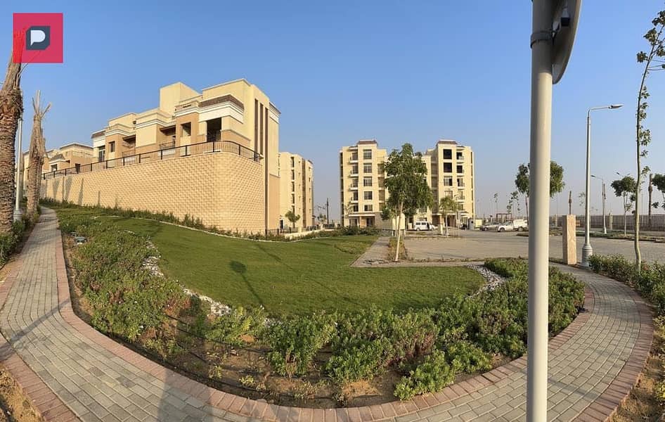 Independent villa for sale in Sarai Compound, New Cairo, near the First Settlement, Rehab and the airport, with a 44% discount on the total 28