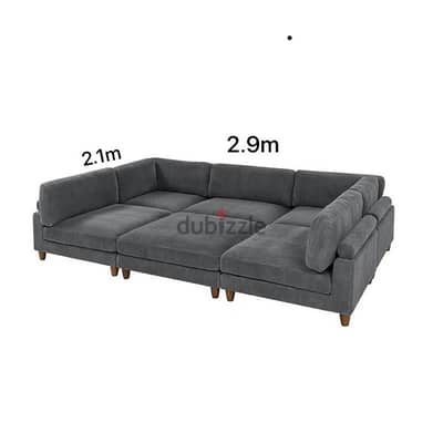 6 Piece Adjustable Couch Sofa