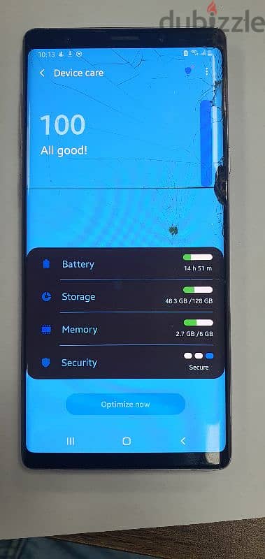 للبيع Samsung galaxy note 9 - 128 GB - Ram 6GB - Battery 4000 mAh 8