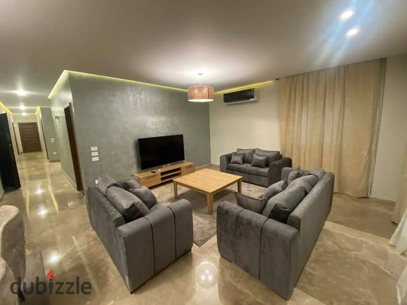 Furnished apartment for rent, 16th District, Sheikh Zayed, ultra modern finishing, With air-conditioned 1