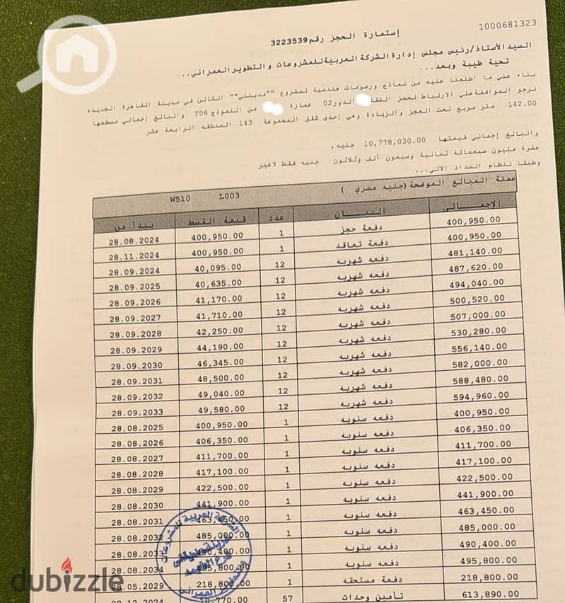 للبيع شقة ١٤٢م فى مدينتى b14 على خدمات المرحلة مباشر ، فيو جاردن و شارع , حجز 8/2024 2