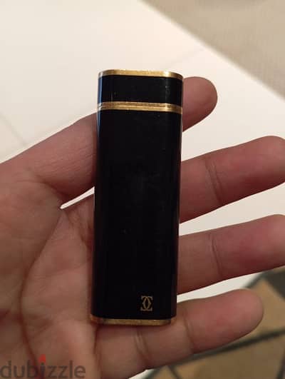 cartier lighter black gold trinity vintage