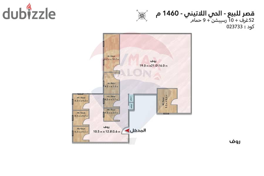 قصر للبيع الحي اللاتيني (خطوات من ش فؤاد و ش السلطان حسين) 1,460 م 8