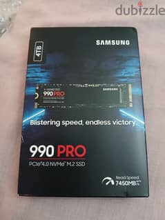 Samsung 990 Pro 4tb M. 2 Ssd new unopened 0