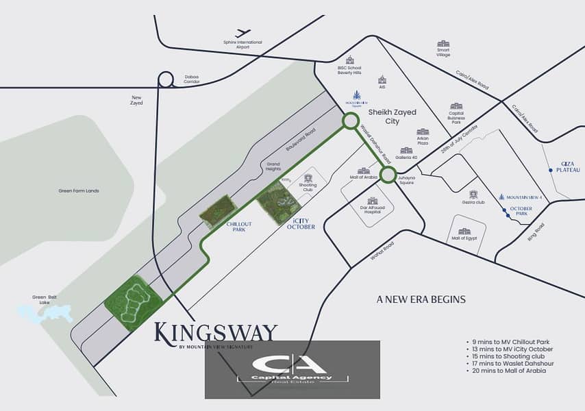 Villa with a view on the lake At the price of the first phase in the new Mountain View project - Kingsway With a 5% down payment and equal installment 3