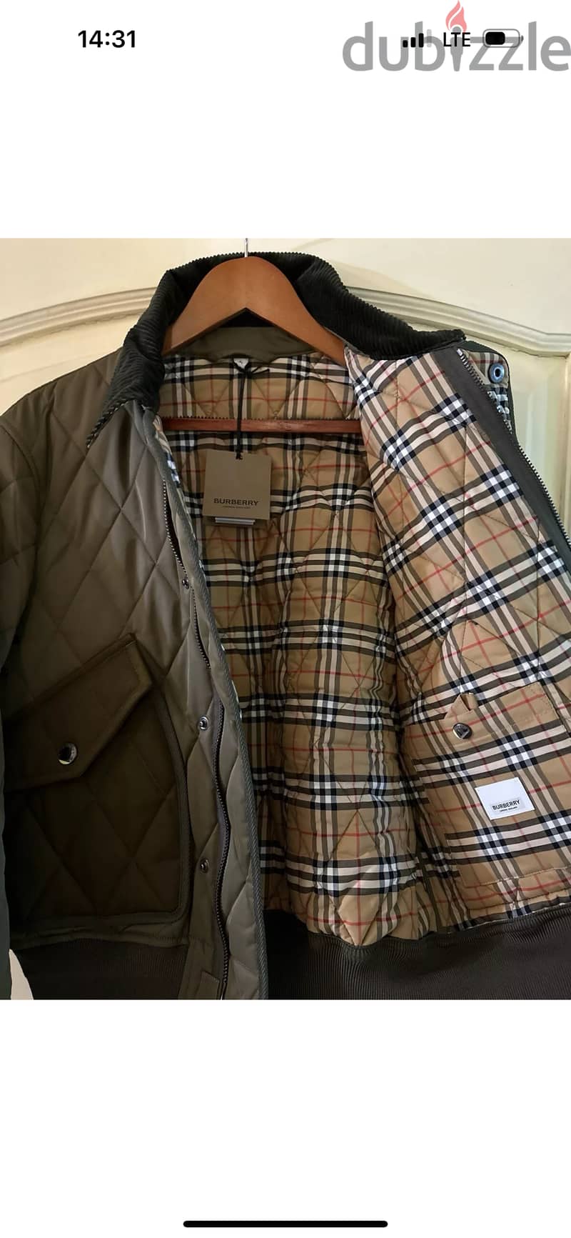 Olive Green Burberry Jacket ( New ) 2