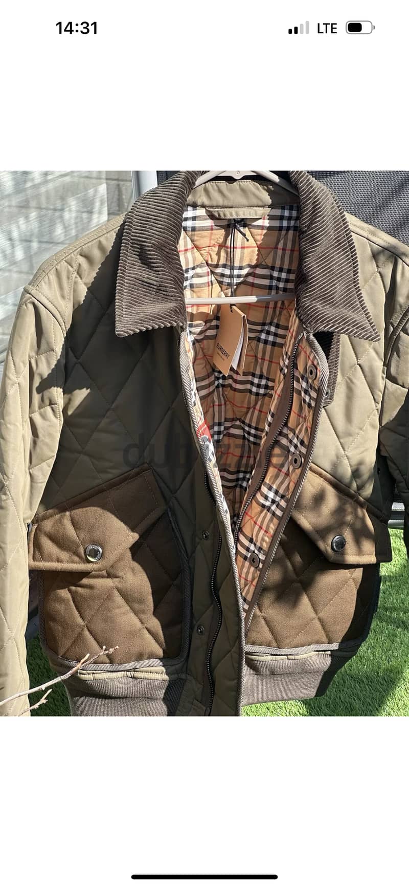 Olive Green Burberry Jacket ( New ) 3