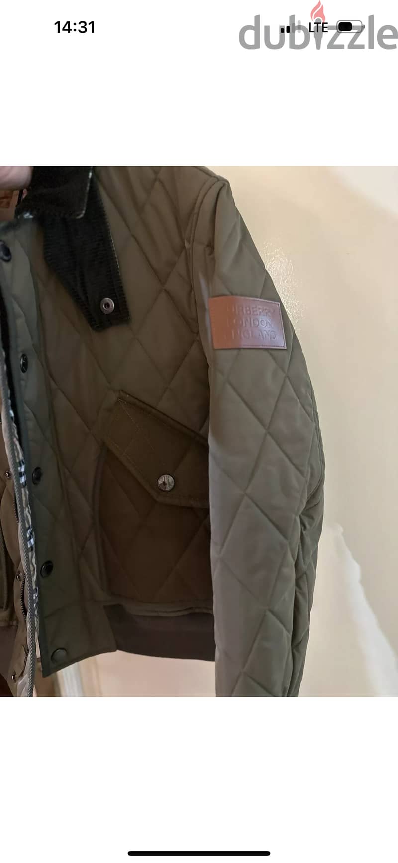 Olive Green Burberry Jacket ( New ) 4