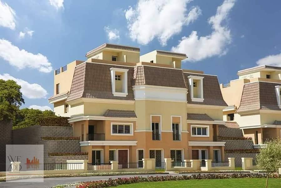 بمقدم مليون و200 الف تقدر تمتلك S Villa مساة 212م بالسعر القديم تكملة اقساط في كمبوند سراي Sarai بالقاهرة الجديدة 1