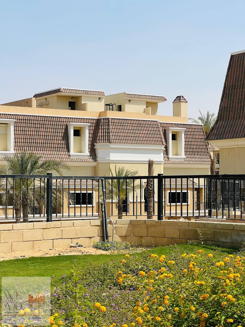 S Villa ريسيل لقطة باوفر مليون و 150 الف بكمبوند سراي Sarai على طريق السويس بالقاهرة الجديدة 212م بجاردن 63م 12