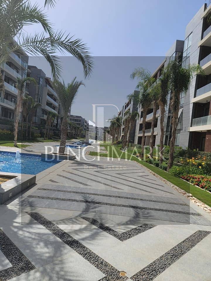 Apartment 120m with garden for sale in La Vista El Patio Oro Compound the heart of the Fifth Settlement New Cairo in installments over 6 years 12