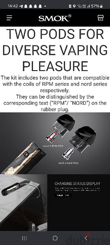 Smok Nord 2 Kit POD System Vape بود سموك نورد ٢ كيت فيب 6