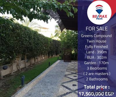 Greens Compound  Twin House  For Sale  302m