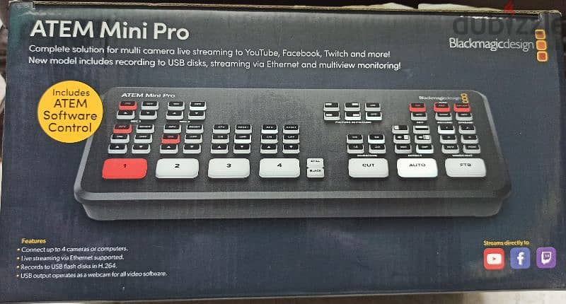 Blackmagic Design ATEM Mini Pro HDMI Live Stream Switcher 3