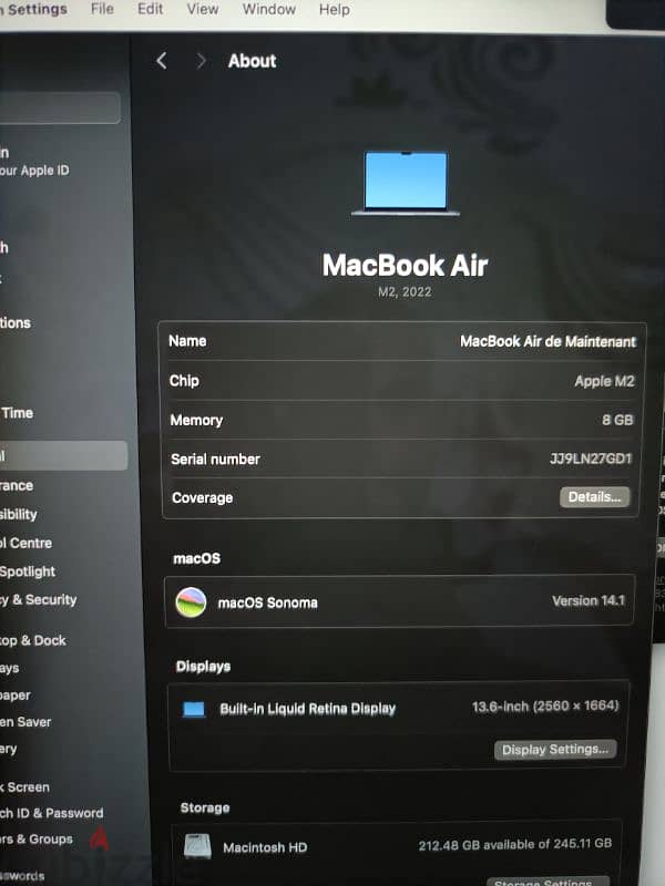 mac airbook m2 13 4