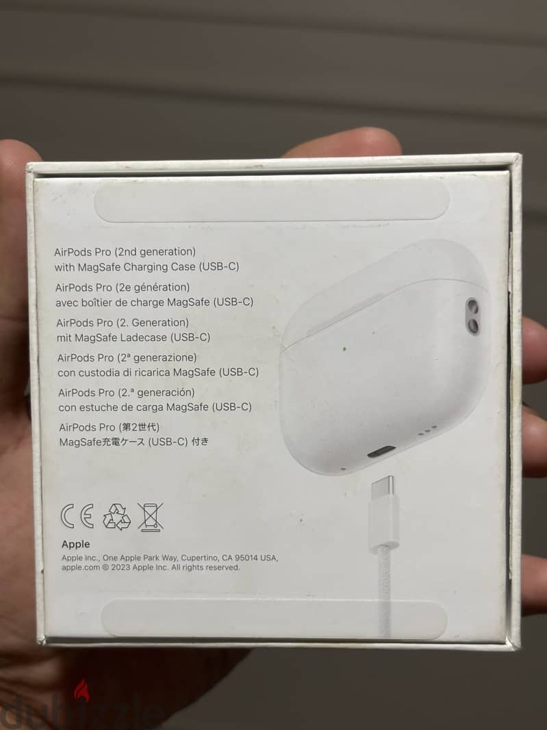 Apple AirPods Pro 2 with cover used two months only 3