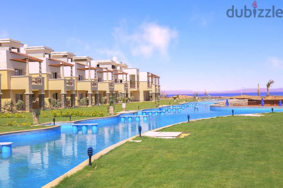 متاح للبيع فيلا ببرايفت بول علي273م داخل ارقي منتجع في السخنه seaview 2