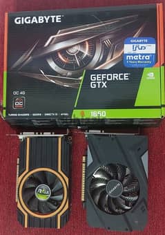 (2VGA) Gigabyte GeForce GTX 1650 D6 OC 4G Graphics Car + GTX750 1G 0