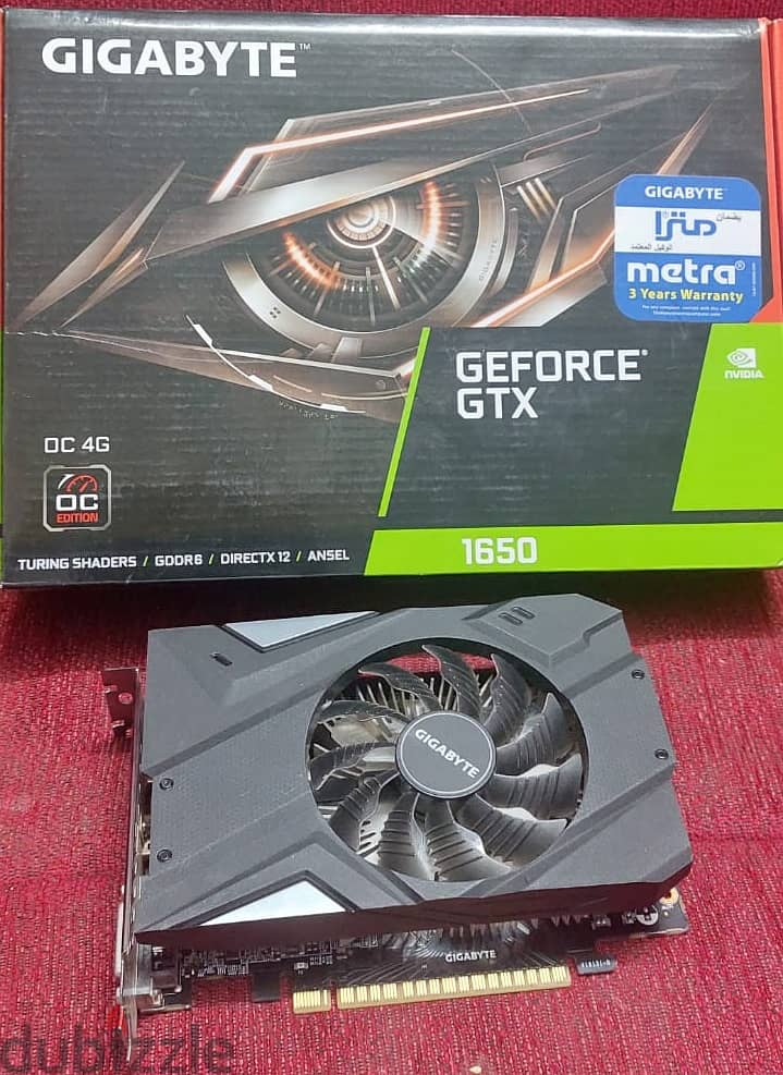 (2VGA) Gigabyte GeForce GTX 1650 D6 OC 4G Graphics Car + GTX750 1G 5