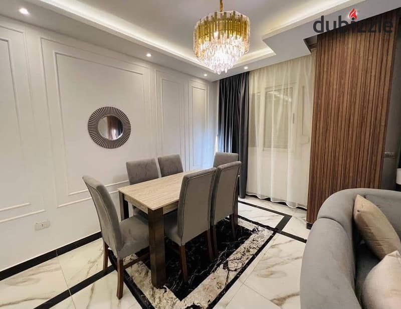 For sale, an apartment of 153 m, immediate delivery, fully finished, in La Capitale Compound, the capital, with installments over 7 years 5