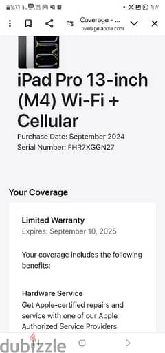 ipad pro m4 13 inch wifi +cellular e Sim 256 مشحون مرتين 0