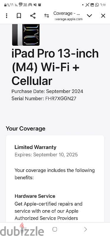 ipad pro m4 13 inch wifi +cellular e Sim 256 مشحون مرتين