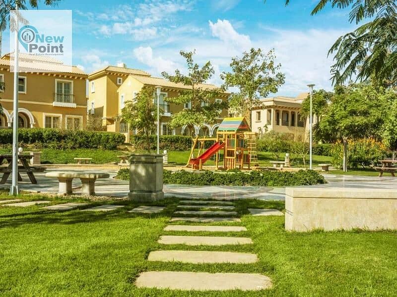 At a bargain price, own an apartment with a distinctive garden + installments over 8 years in a fully serviced compound in the Fifth Settlement 4