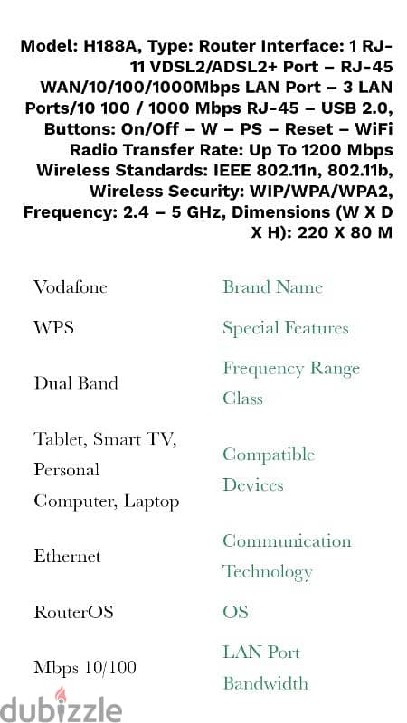 ZTE راوتر فودافون إسود 6