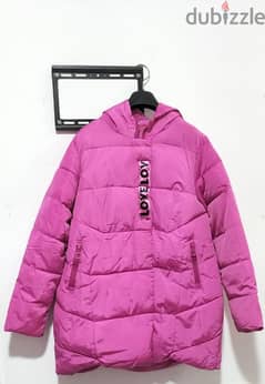 oversized pink puff jacket 0