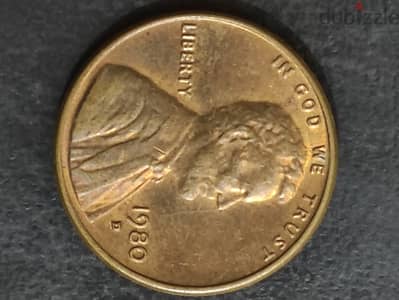 One cent Lincoln 1980D DDO