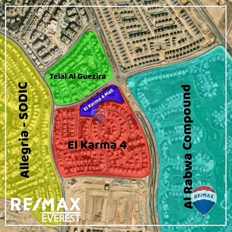 Prime location shop for rent in EL Karma 4- Zayed 8