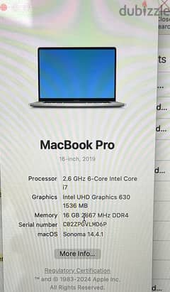 Apple MacBook pro 2019 16"  i7 - 16 gb  - SSD 512 GB 0