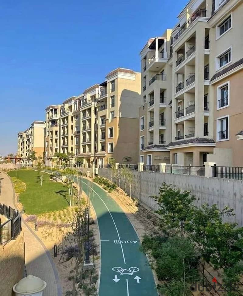 For sale studio 69m Double view With private garden 106m in Sarai in installments 1